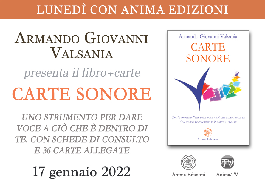 Carte Sonore – Presentazione libro con Armando Giovanni Valsania @ Diretta streaming