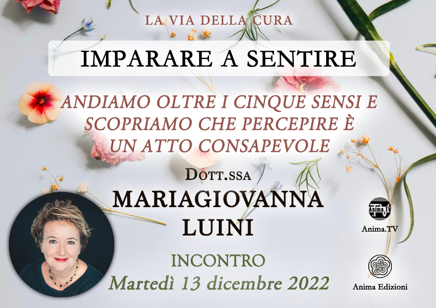 Imparare a sentire – Incontro con MariaGiovanna Luini (Diretta streaming + Dal vivo) @ Diretta streaming + Live (dal vivo)