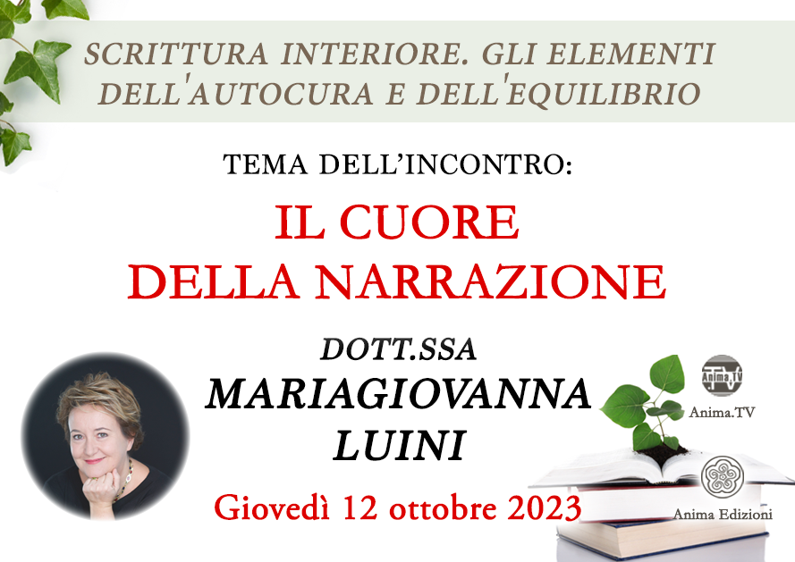 Il cuore della narrazione – Incontro con MariaGiovanna Luini @ Diretta streaming + Live (dal vivo)