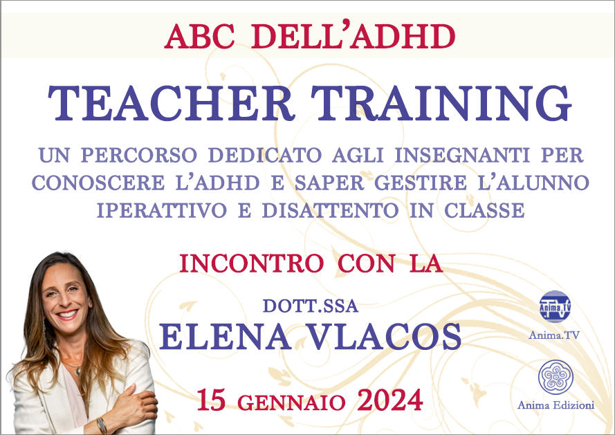 Teacher Training – Incontro con la Dott.ssa Elena Vlacos (Live + Diretta streaming) @ Diretta streaming + Live (dal vivo)