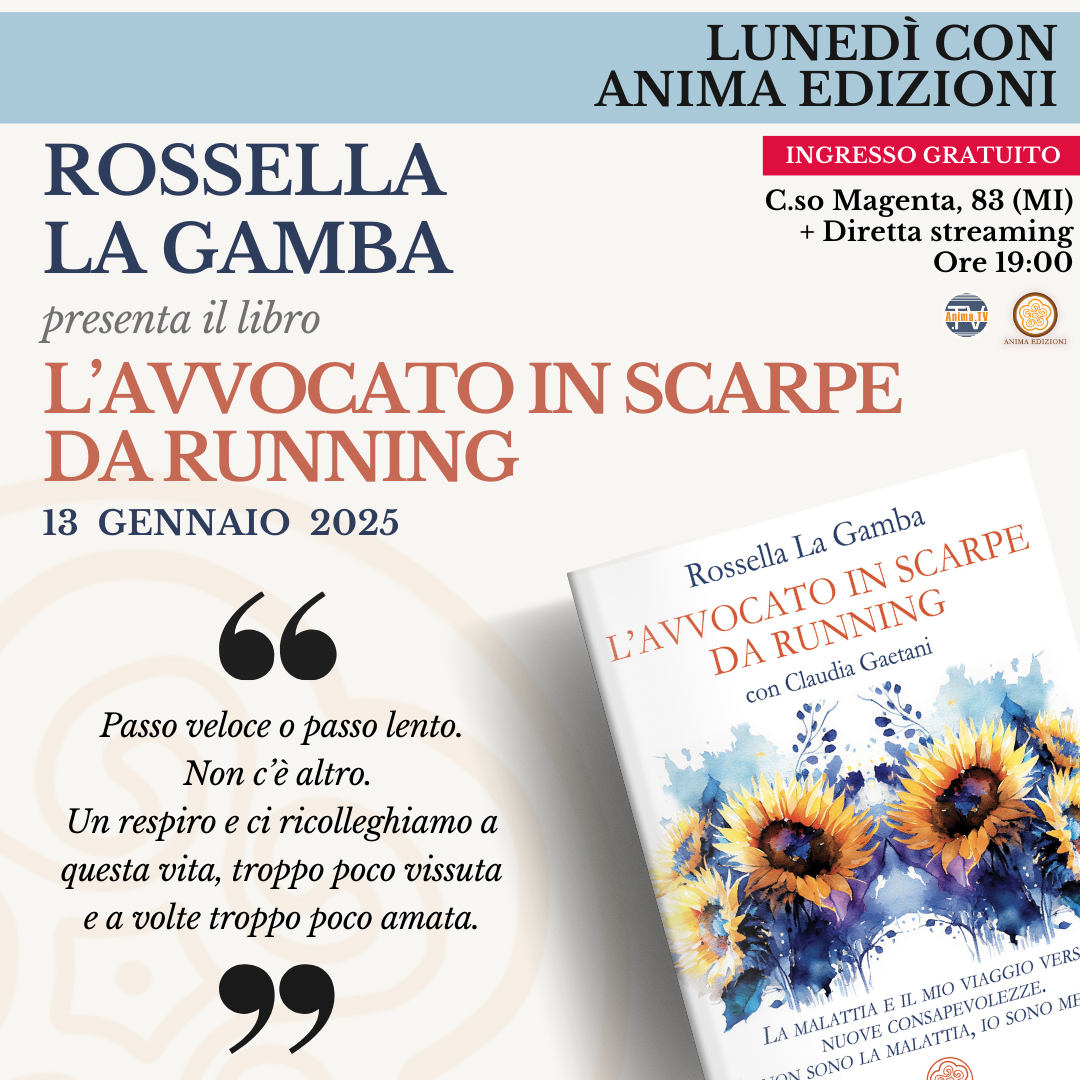 L’avvocato in scarpe da running – Presentazione libro con Rossella La Gamba e Claudia Gaetani (Diretta streaming + Dal vivo)