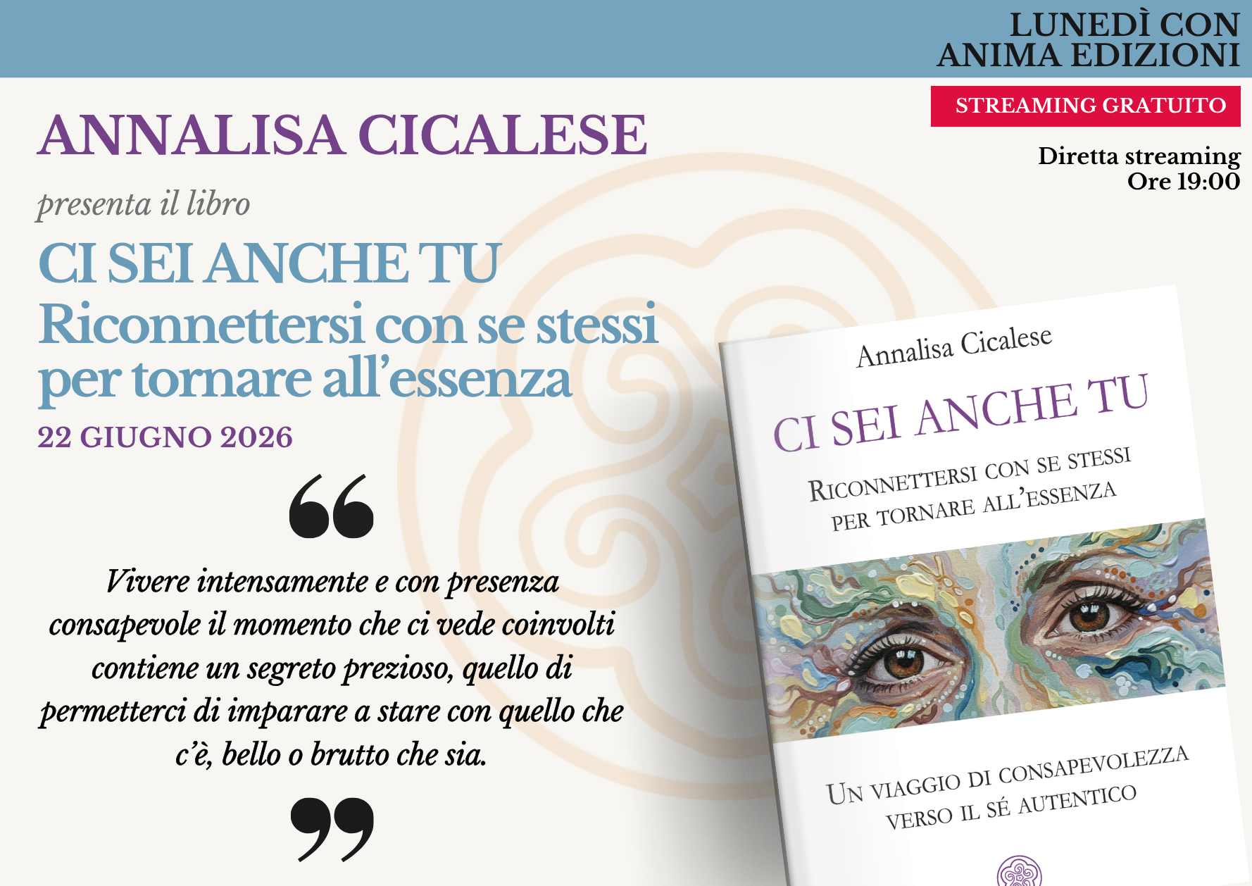 Ci sei anche tu – Presentazione libro con Annalisa Cicalese (Diretta streaming)